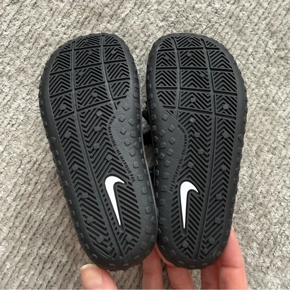 Nike Kids Black Water Shoes Sport‎ Sandals Adjustable Straps Size C8